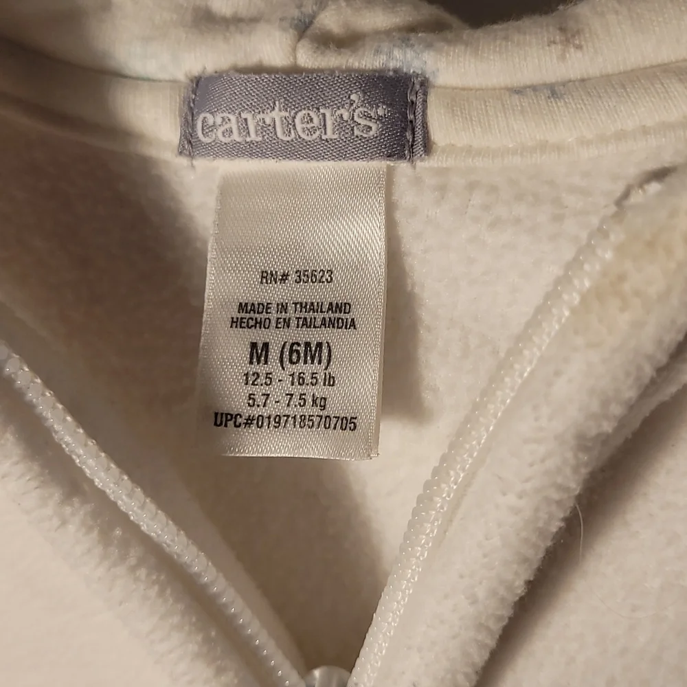 Carters Infant baby 6 month snowman winter sweater hoodie